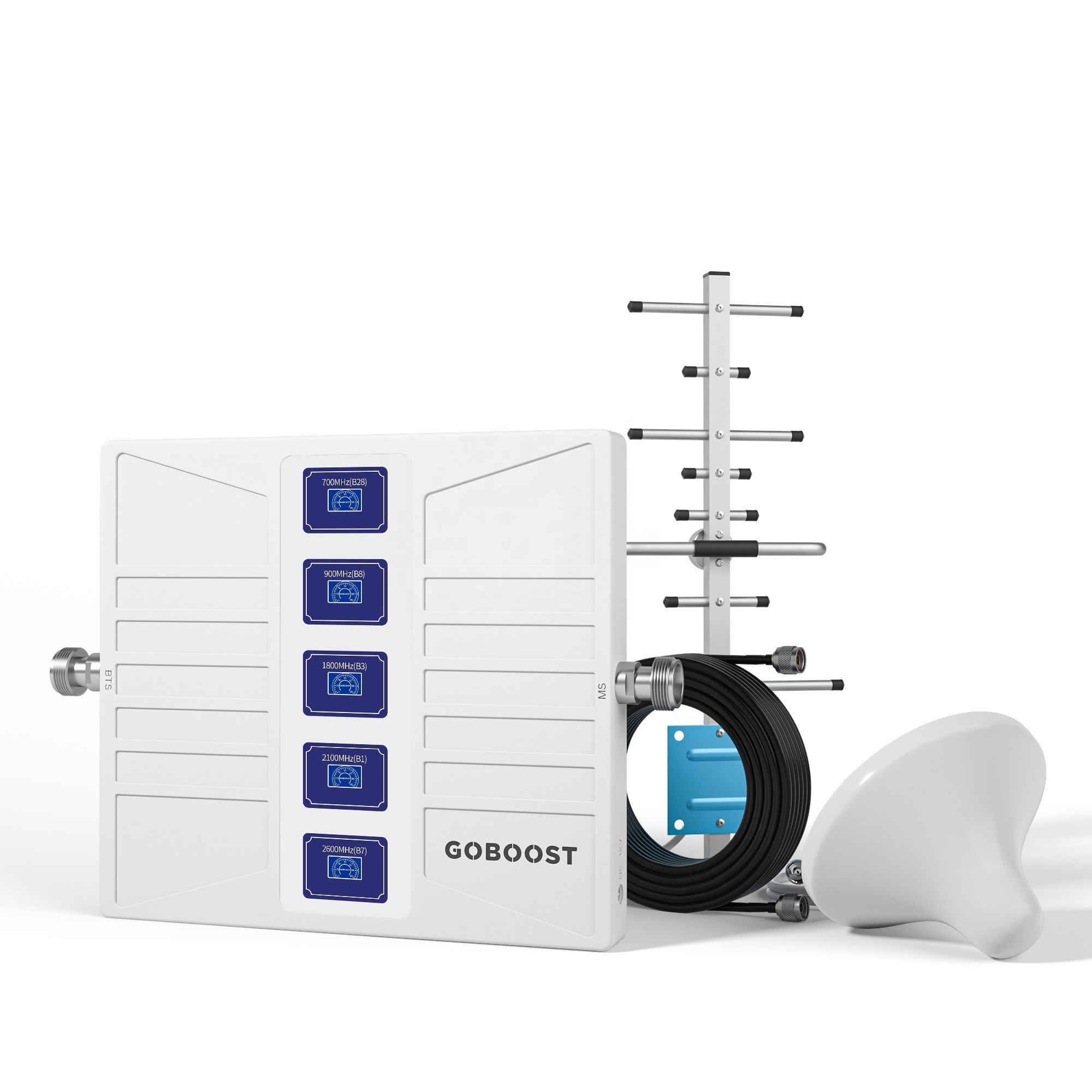 GOBOOST 5 Band gsm cdma lte In vehicle use 700 800 850 900 1800 2100 2600 MHz 2G 3G 4G 5G AGC signal boosters car amplifiers